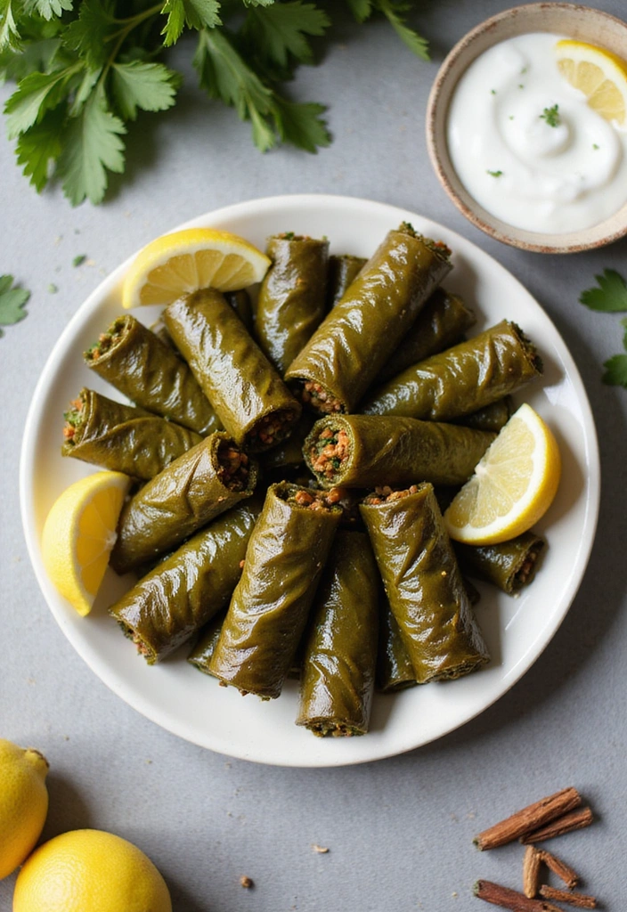 15 Easy Ramadan Recipes That Will Make Your Iftar Unforgettable (You’ll Love #7!) 20 15 Easy Ramadan Recipes That Will Make Your Iftar Unforgettable (You’ll Love #7!) - 2. Stuffed Grape Leaves (Dolma)