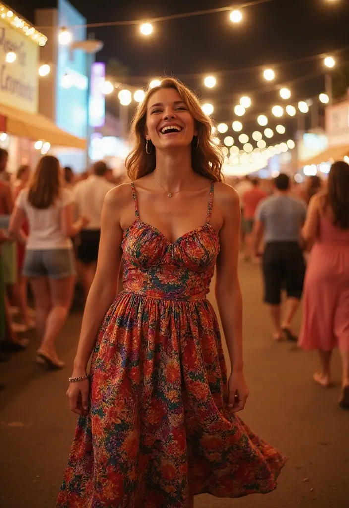 25 Gorgeous Summer Dresses That Will Turn Heads (You Won't Believe #13!) 37 25 Gorgeous Summer Dresses That Will Turn Heads (You Won't Believe #13!) - 19. Playful Midi Dress