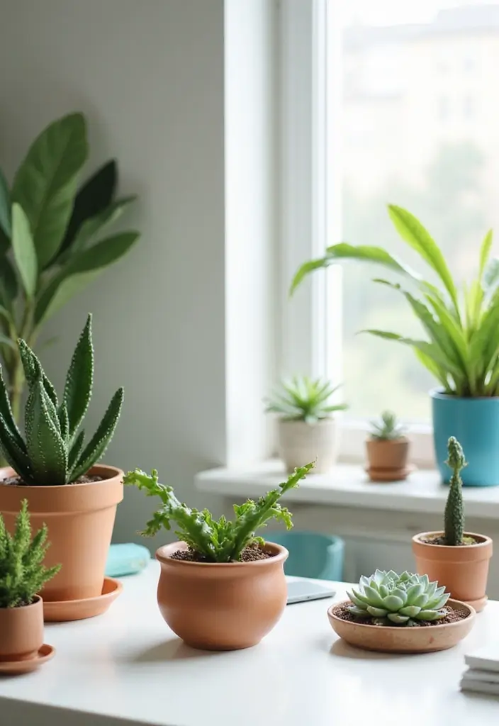 15 Feminine Workspace Inspirations That'll Boost Your Productivity (And Your Mood!) 25 15 Feminine Workspace Inspirations That'll Boost Your Productivity (And Your Mood!) - 7. Plants for Freshness