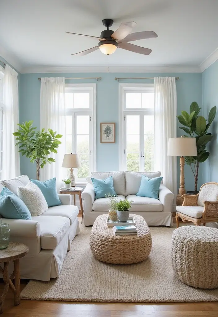 25 Living Room Ideas That'll Make You Feel Like You're in a Magazine (Wait Until You See #15!) 24 20 Living Room Ideas That'll Make You Feel Like You're in a Magazine (Wait Until You See #15!) - 6. Coastal Retreat