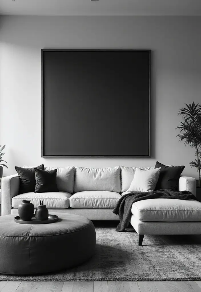 25 Living Room Ideas That'll Make You Feel Like You're in a Magazine (Wait Until You See #15!) 33 20 Living Room Ideas That'll Make You Feel Like You're in a Magazine (Wait Until You See #15!) - 15. Monochrome Magic