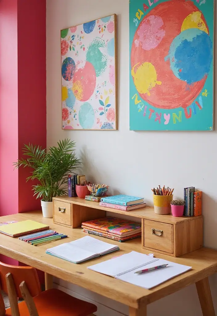 15 Feminine Workspace Inspirations That'll Boost Your Productivity (And Your Mood!) 31 15 Feminine Workspace Inspirations That'll Boost Your Productivity (And Your Mood!) - 13. Bright Color Accents
