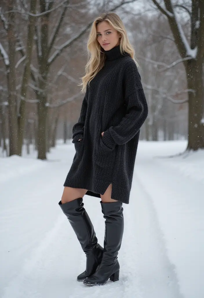 5 Chic Winter Fashion Ideas That'll Keep You Cozy and Stylish All Season Long! 33 5 Chic Winter Fashion Ideas That'll Keep You Cozy and Stylish All Season Long! - 3. Chic Knit Dresses: Effortless Elegance