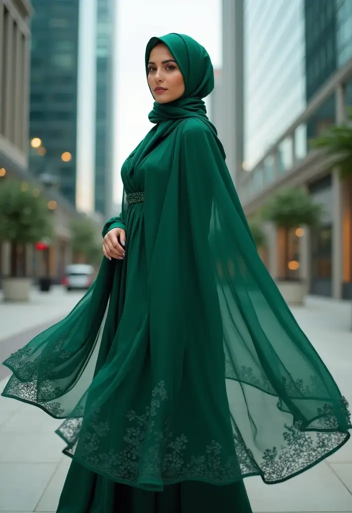 5 Flattering Hijab Styles for Curvy Women That Will Boost Your Confidence (You’ll Love #11!) 19 5 Flattering Hijab Styles for Curvy Women That Will Boost Your Confidence (You’ll Love #11!) - 1. The Elegant Cape Hijab