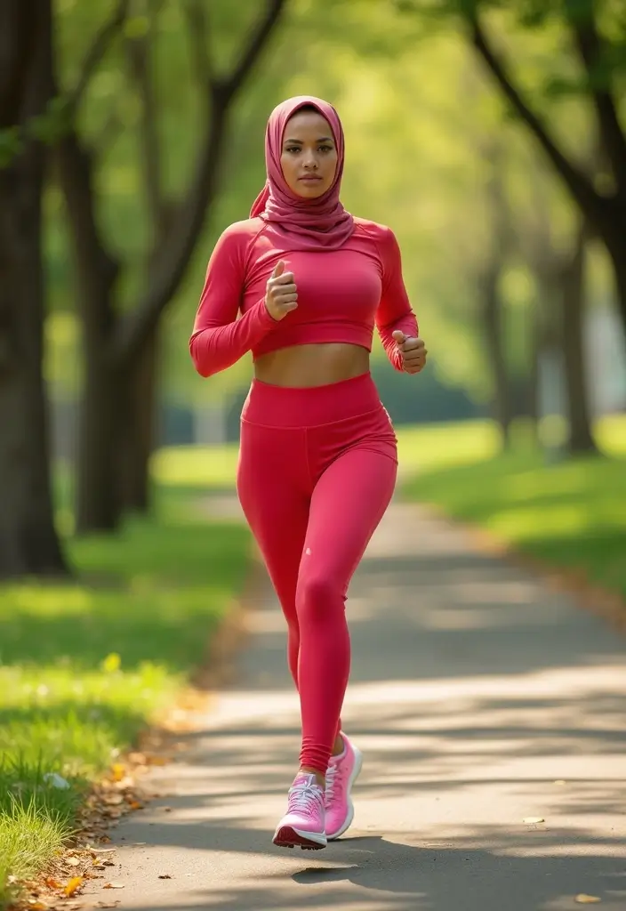 5 Flattering Hijab Styles for Curvy Women That Will Boost Your Confidence (You’ll Love #11!) 43 5 Flattering Hijab Styles for Curvy Women That Will Boost Your Confidence (You’ll Love #11!) - 5. The Sporty Hijab Style