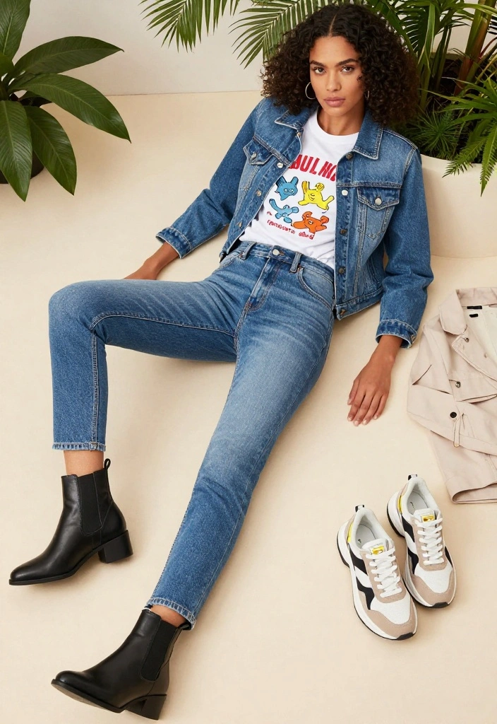 5 Casual School Outfits That Will Make You the Trendsetter of the Class! (You Won't Believe #7!) 41 5 Casual School Outfits That Will Make You the Trendsetter of the Class! (You Won't Believe #7!) - 3. Classic Denim Duo 1