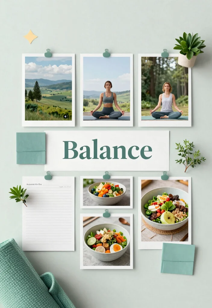 5 Goal-Setting Vision Board Ideas for 2026 You Can’t Afford to Miss! 41 5 Goal-Setting Vision Board Ideas for 2026 You Can’t Afford to Miss! - 3. The Balance Board: Focus on Well-Being 1