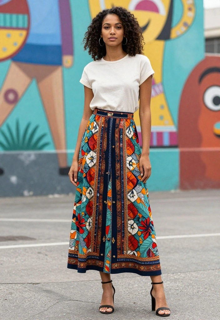16 Stunning Maxi Skirts You Need in Your Closet Right Now (Trust Us, #5 Will Change Your Life!) - 11. Artistic Print Maxi 1