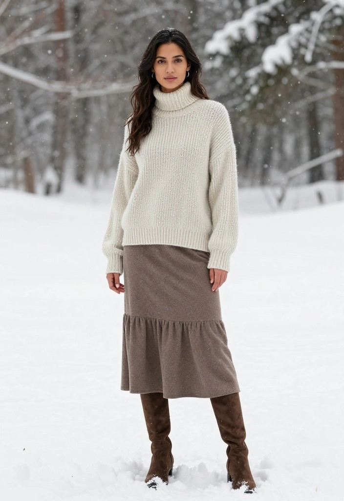 16 Stunning Maxi Skirts You Need in Your Closet Right Now (Trust Us, #5 Will Change Your Life!) - 12. Cozy Layered Maxi 1