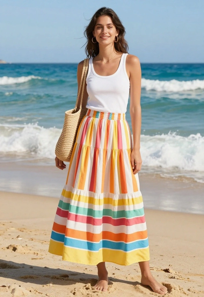 16 Stunning Maxi Skirts You Need in Your Closet Right Now (Trust Us, #5 Will Change Your Life!) - 4. Striped Sunshine Maxi 1